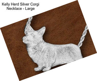 Kelly Herd Silver Corgi Necklace - Large