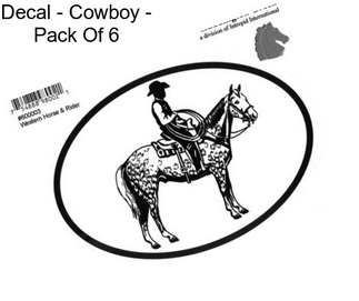 Decal - Cowboy - Pack Of 6