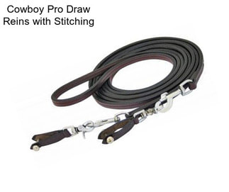 Cowboy Pro Draw Reins with Stitching