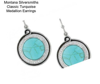 Montana Silversmiths Classic Turquoise Medallion Earrings