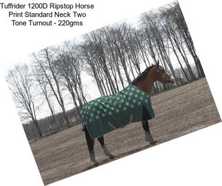 Tuffrider 1200D Ripstop Horse Print Standard Neck Two Tone Turnout - 220gms