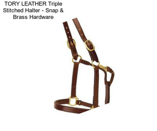 TORY LEATHER Triple Stitched Halter - Snap & Brass Hardware