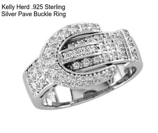 Kelly Herd .925 Sterling Silver Pave Buckle Ring