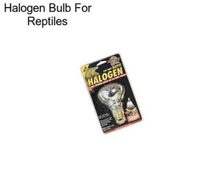 Halogen Bulb For Reptiles