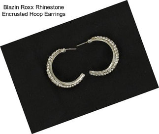 Blazin Roxx Rhinestone Encrusted Hoop Earrings