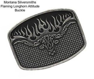 Montana Silversmiths Flaming Longhorn Attitude Buckle