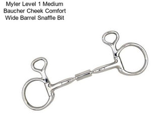 Myler Level 1 Medium Baucher Cheek Comfort Wide Barrel Snaffle Bit