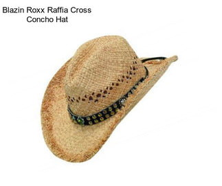 Blazin Roxx Raffia Cross Concho Hat