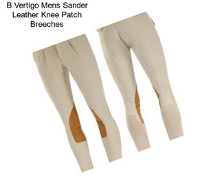 B Vertigo Mens Sander Leather Knee Patch Breeches