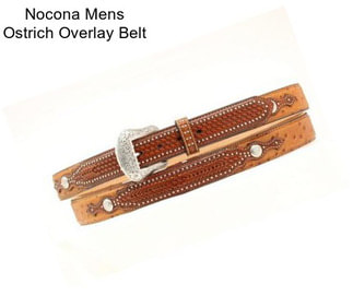 Nocona Mens Ostrich Overlay Belt