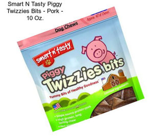 Smart N Tasty Piggy Twizzies Bits - Pork - 10 Oz.