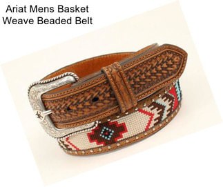 Ariat Mens Basket Weave Beaded Belt
