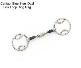 Centaur Blue Steel Oval Link Loop Ring Gag