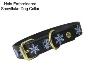 Halo Embroidered Snowflake Dog Collar