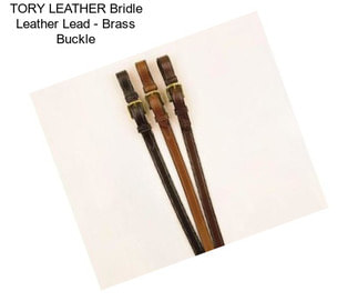 TORY LEATHER Bridle Leather Lead - Brass Buckle