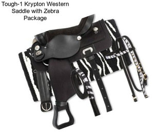 Tough-1 Krypton Western Saddle with Zebra Package