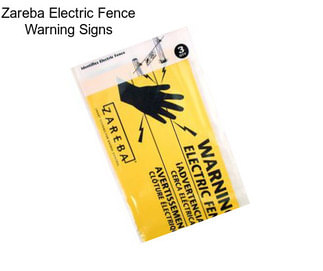 Zareba Electric Fence Warning Signs