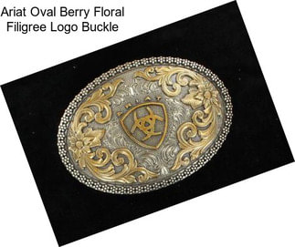 Ariat Oval Berry Floral Filigree Logo Buckle