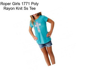 Roper Girls 1771 Poly Rayon Knit Ss Tee