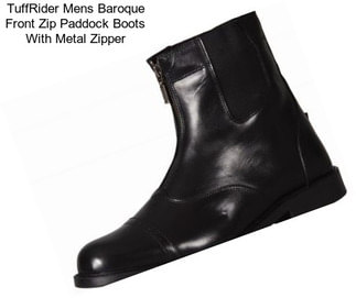 TuffRider Mens Baroque Front Zip Paddock Boots With Metal Zipper