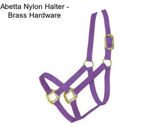 Abetta Nylon Halter - Brass Hardware