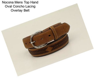 Nocona Mens Top Hand Oval Concho Lacing Overlay Belt