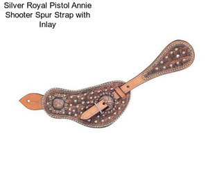 Silver Royal Pistol Annie Shooter Spur Strap with Inlay