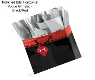 Polished Bits Horizontal Vogue Gift Bag - Black/Red