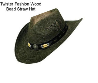 Twister Fashion Wood Bead Straw Hat