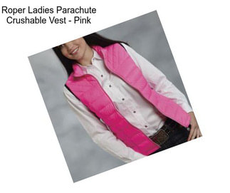 Roper Ladies Parachute Crushable Vest - Pink