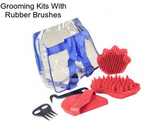 Grooming Kits With Rubber Brushes