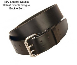 Tory Leather Double Holes/ Double Tongue Buckle Belt