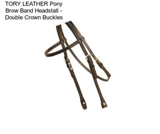 TORY LEATHER Pony Brow Band Headstall - Double Crown Buckles