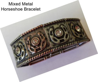 Mixed Metal Horseshoe Bracelet