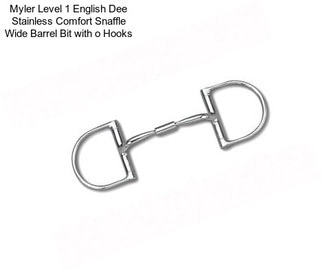 Myler Level 1 English Dee Stainless Comfort Snaffle Wide Barrel Bit with o Hooks