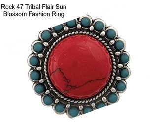 Rock 47 Tribal Flair Sun Blossom Fashion Ring