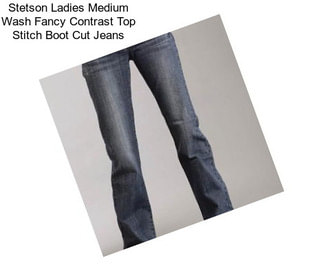 Stetson Ladies Medium Wash Fancy Contrast Top Stitch Boot Cut Jeans