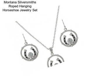 Montana Silversmiths Roped Hanging Horseshoe Jewelry Set