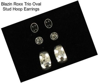 Blazin Roxx Trio Oval Stud Hoop Earrings