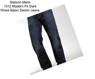 Stetson Mens 1312 Modern Fit Dark Rinse Basic Denim Jeans