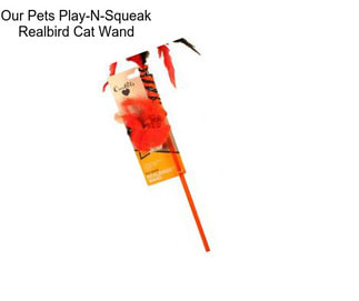 Our Pets Play-N-Squeak Realbird Cat Wand