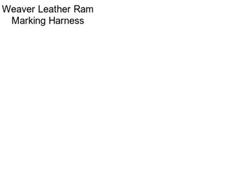 Weaver Leather Ram Marking Harness