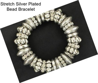 Stretch Silver Plated Bead Bracelet