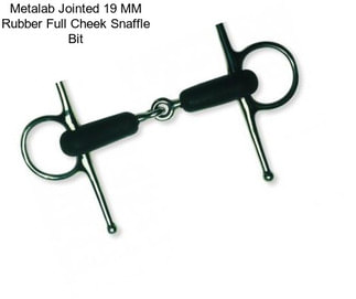 Metalab Jointed 19 MM Rubber Full Cheek Snaffle Bit