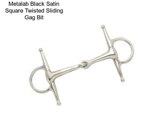 Metalab Black Satin Square Twisted Sliding Gag Bit