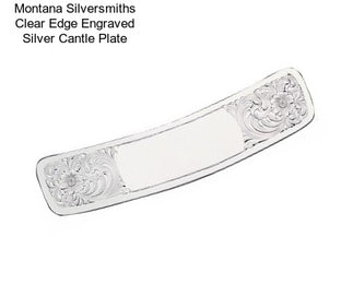 Montana Silversmiths Clear Edge Engraved Silver Cantle Plate