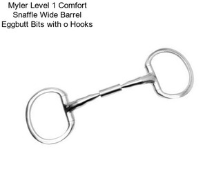 Myler Level 1 Comfort Snaffle Wide Barrel Eggbutt Bits with o Hooks