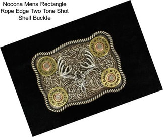 Nocona Mens Rectangle Rope Edge Two Tone Shot Shell Buckle