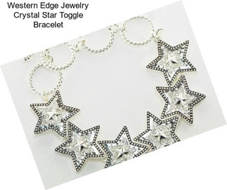 Western Edge Jewelry Crystal Star Toggle Bracelet