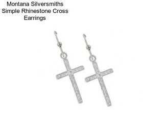 Montana Silversmiths Simple Rhinestone Cross Earrings